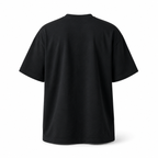 1HUNNA oversized heavyweight t-shirt navy gold back view
