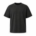 1HUNNA heavyweight vintage black t-shirt back view