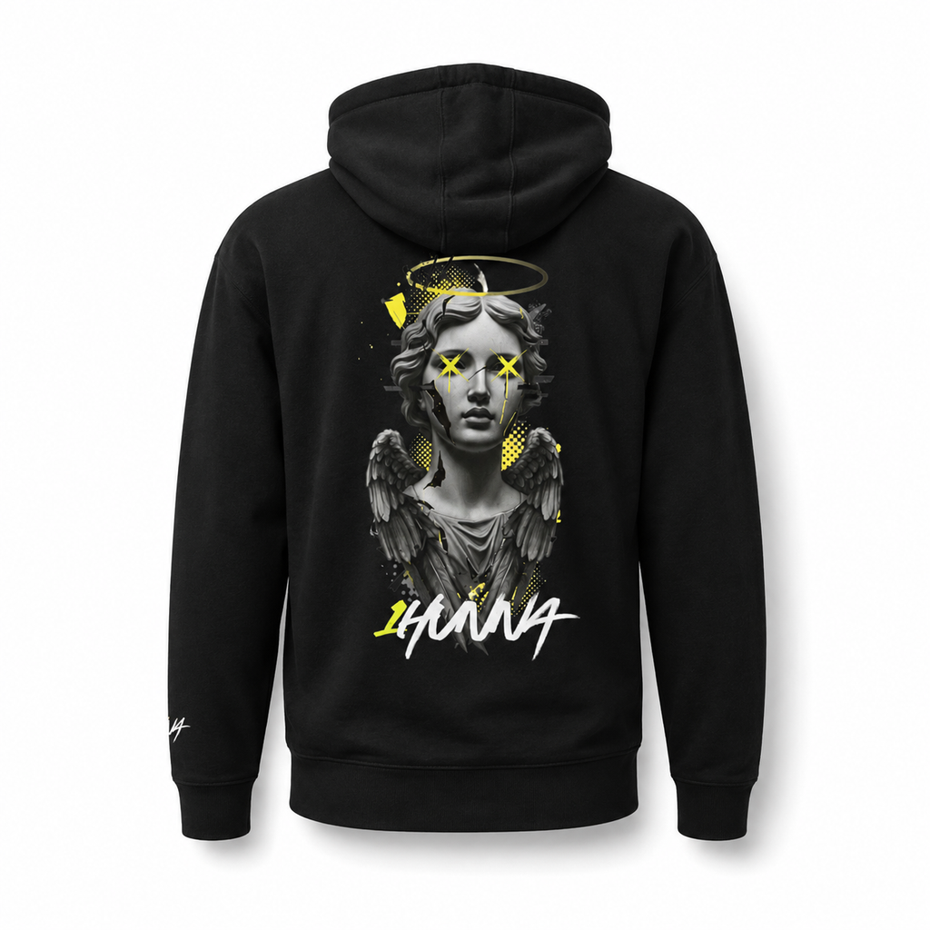 Gallery 002 Chaotic Angel Hoodie  - Black | 1HUNNA