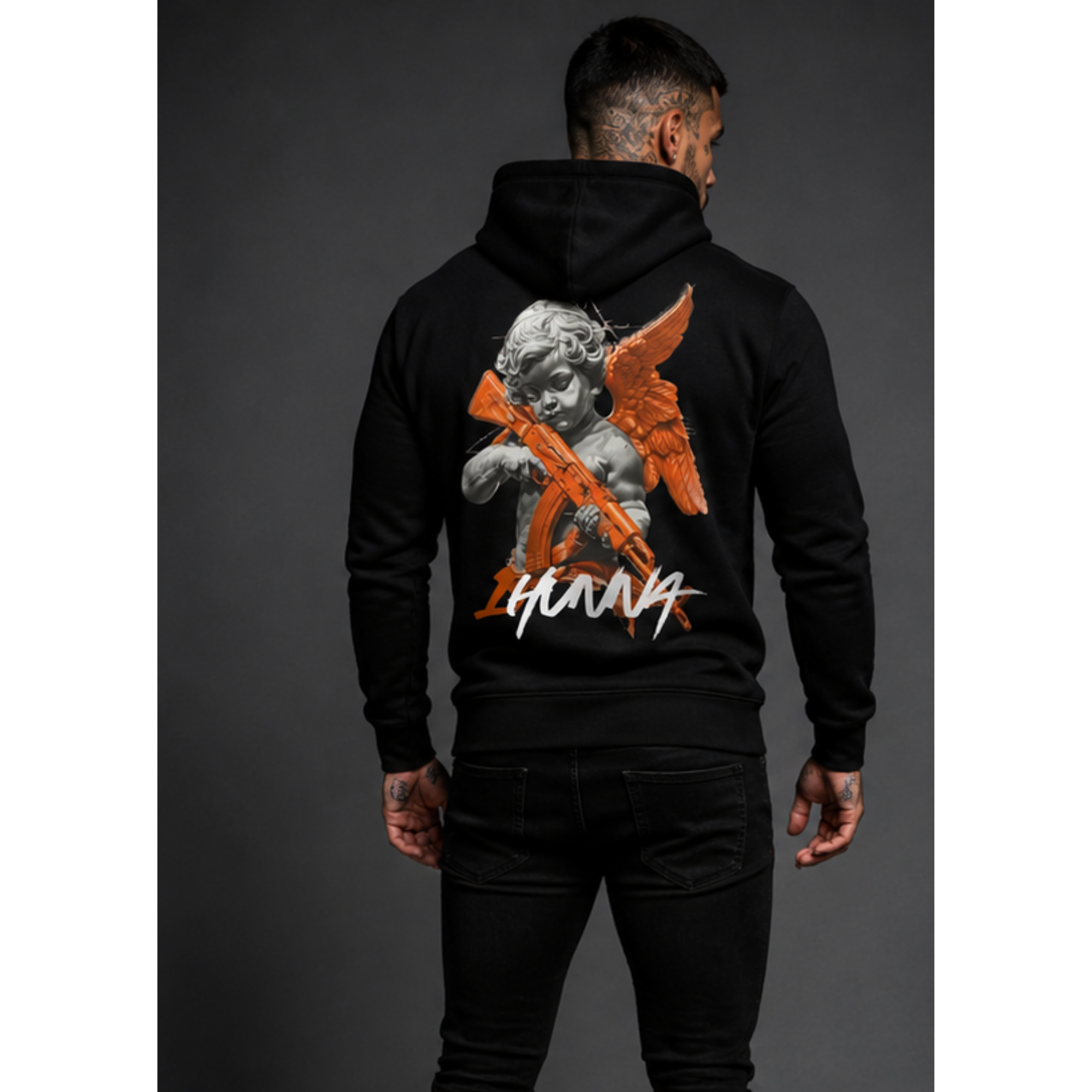 Gallery 001 Hoodie Faith Over Fear  - Black | 1HUNNA