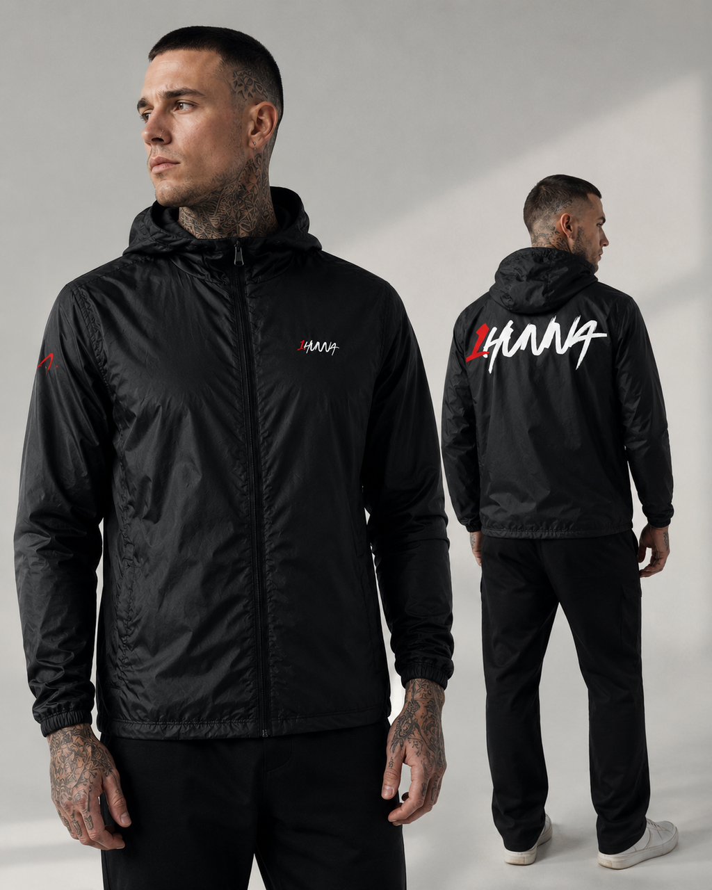 Singatures 001  Original Windbreaker - Black | 1HUNNA