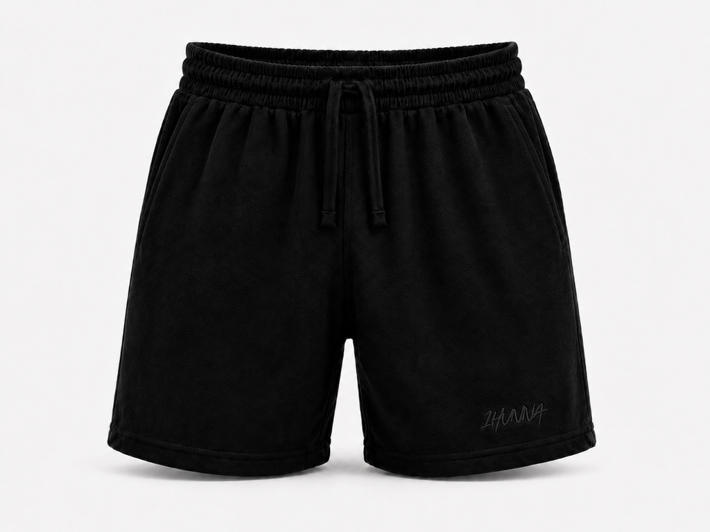 Casual Terry Polo & Shorts -  Black | 1HUNNA