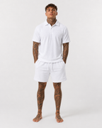 Casual Terry Shorts  – White | 1HUNNA