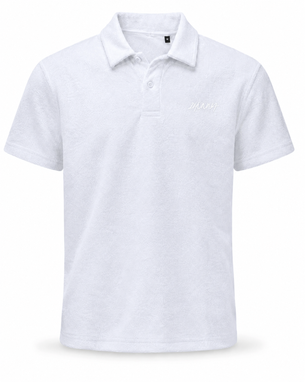 Casual Terry Polo & Shorts Set – White | 1HUNNA