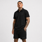 1HUNNA Casual Terry Set in black – side worn view