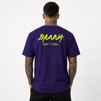 Signatures 009 T-shirt  - Purple & Neon Yellow| 1HUNNA