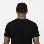 1HUNNA Signature Keep It Real Cap in black en goud – back view