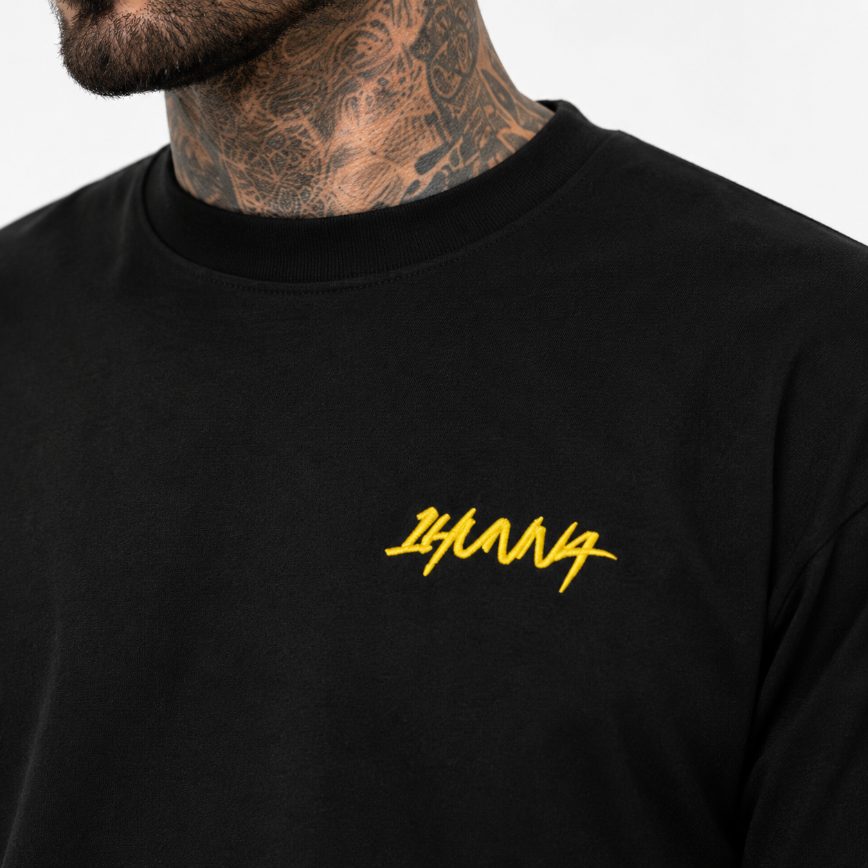 Signature Real One T-Shirt – Black & Gold | 1HUNNA