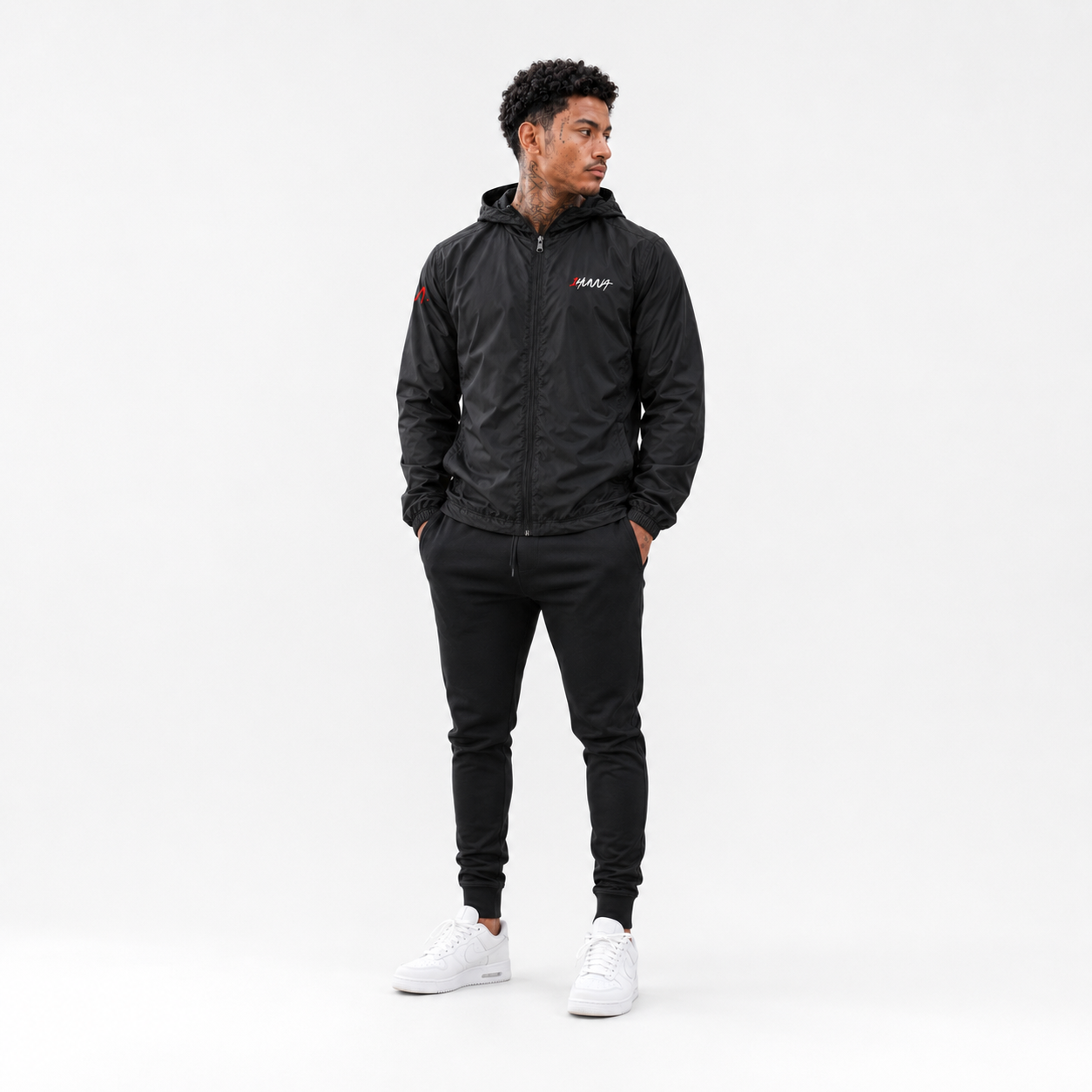 Singatures 001  Original Windbreaker - Black | 1HUNNA