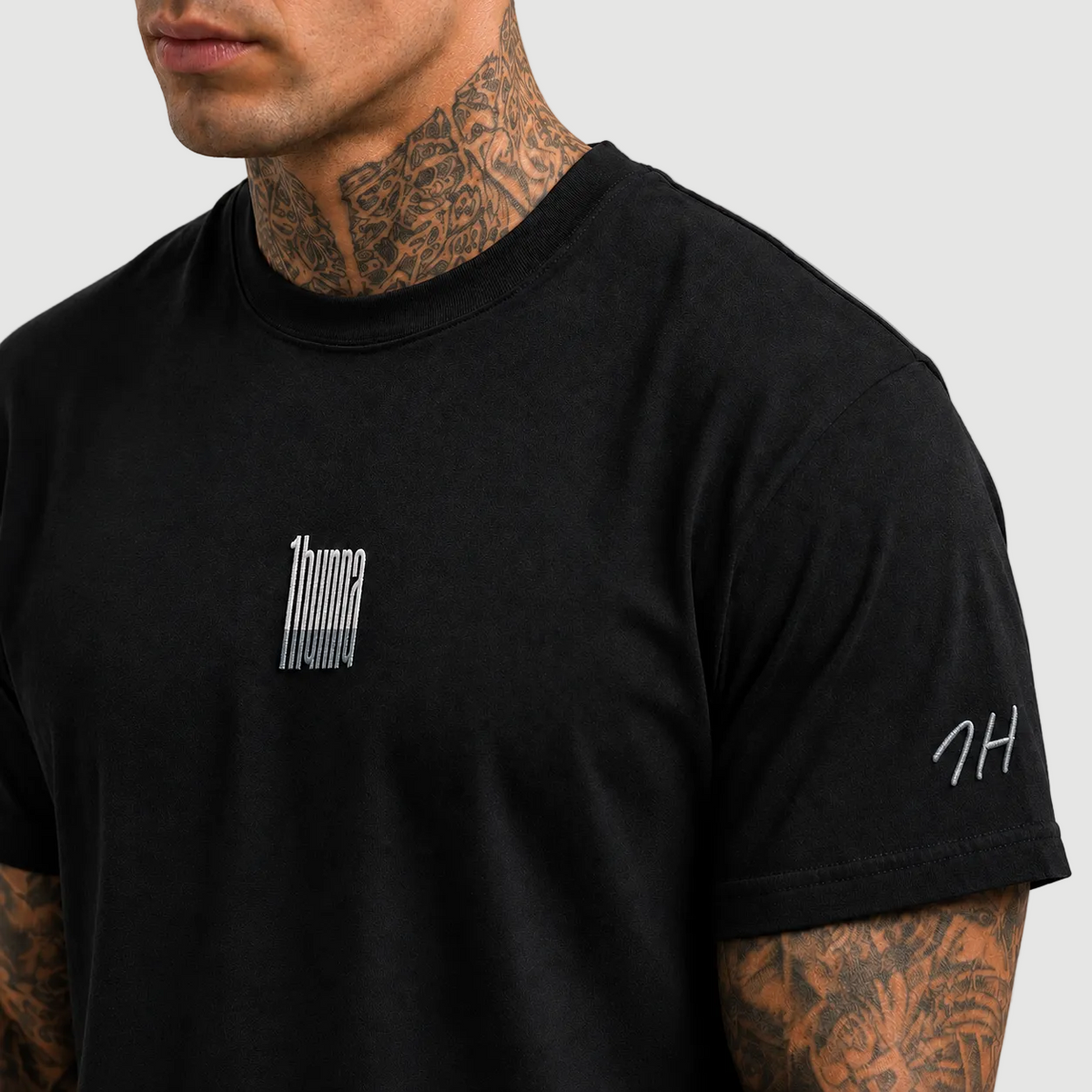 Black Signature Keep It Real T-shirt – chest and sleeve graphic detail