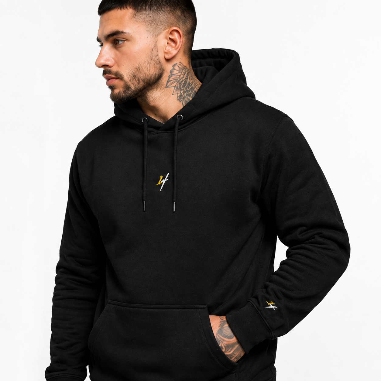 Gallery 002 Chaotic Angel Hoodie  - Black | 1HUNNA
