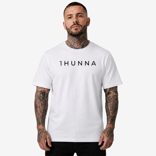 Casual Heavyweight T-Shirt – Zwart Wit | 1HUNNA