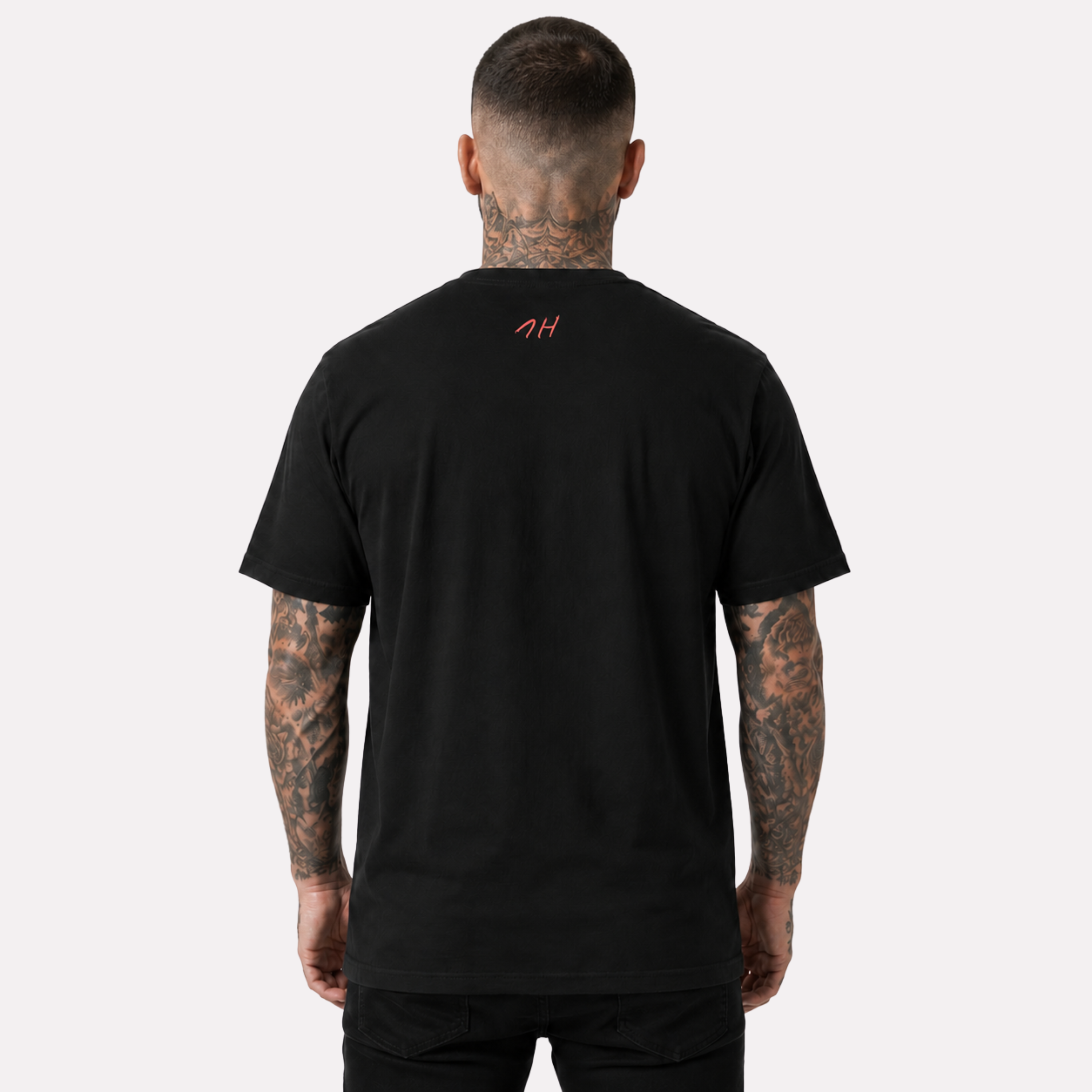 Casual Heavyweight T-Shirt – Zwart Wit | 1HUNNA