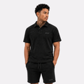 Casual Terry Polo & Shorts -  Black | 1HUNNA