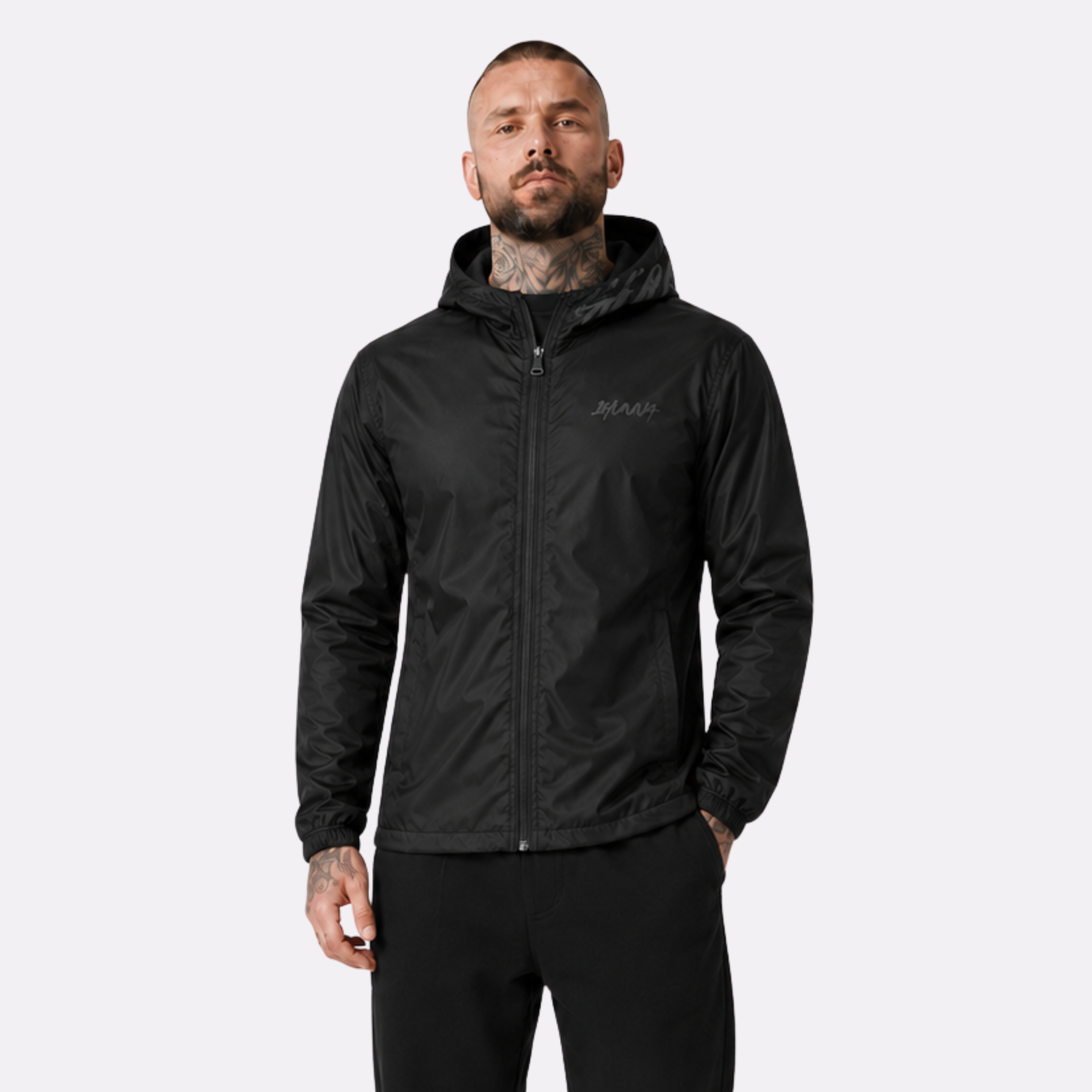 Signatures  Ghost Windbreaker - Black |  1HUNNA