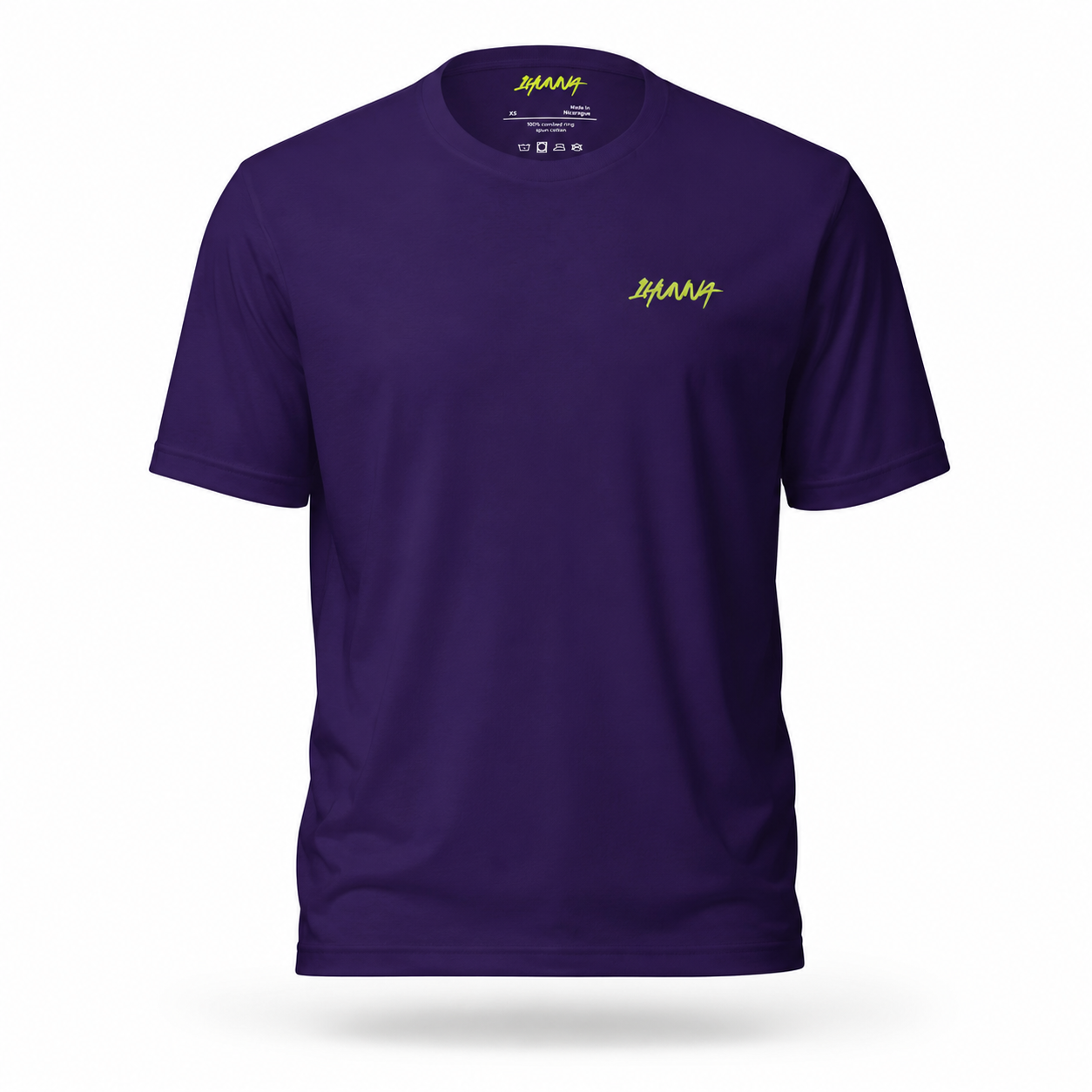 Signatures 009 T-shirt  - Purple & Neon Yellow| 1HUNNA